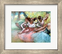 Framed Four ballerinas on the stage