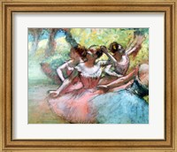 Framed Four ballerinas on the stage