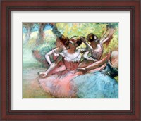 Framed Four ballerinas on the stage