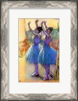 Framed Two Blue Dancers