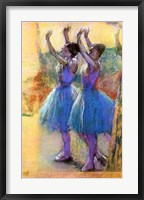 Framed Two Blue Dancers