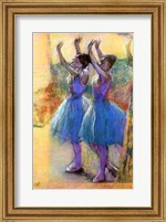 Framed Two Blue Dancers