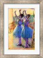 Framed Two Blue Dancers