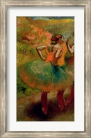 Framed Dancers Wearing Green Skirts, c.1895