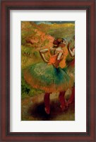 Framed Dancers Wearing Green Skirts, c.1895