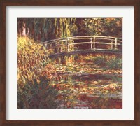 Framed Le Bassin aux Nympheas: Harmonie Rose