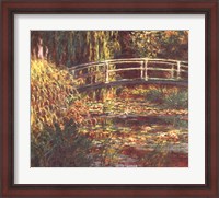 Framed Le Bassin aux Nympheas: Harmonie Rose