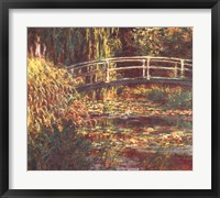 Framed Le Bassin aux Nympheas: Harmonie Rose