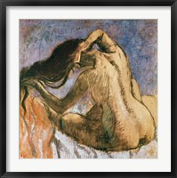 Framed Woman Combing her Hair B