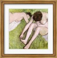 Framed Two Bathers on the Grass