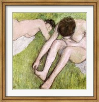 Framed Two Bathers on the Grass