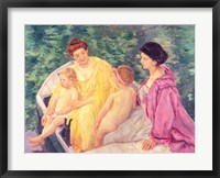 Framed Swim, or Two Mothers and Their Children on a Boat, 1910