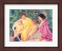 Framed Swim, or Two Mothers and Their Children on a Boat, 1910