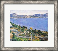 Framed L'Estaque, View of the Bay of Marseilles