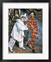 Framed Pierrot and Harlequin