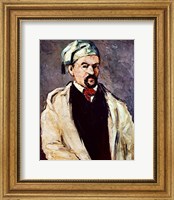 Framed Portrait of a Man in a Blue Cap