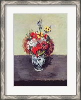 Framed Flowers in a Delft vase