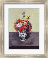 Framed Flowers in a Delft vase