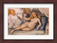 Framed Female Nude on a Sofa