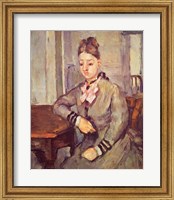 Framed Madame Cezanne Leaning on a Table
