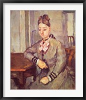 Framed Madame Cezanne Leaning on a Table