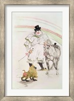 Framed At the Circus: performing horse and monkey, 1899