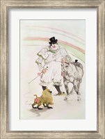 Framed At the Circus: performing horse and monkey, 1899