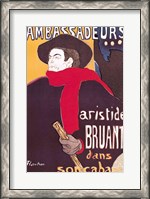 Framed Poster advertising Aristide Bruant