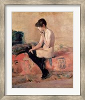 Framed Nude Woman Seated on a Divan, 1881