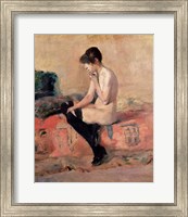 Framed Nude Woman Seated on a Divan, 1881