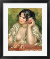 Gabrielle with a Rose, 1911 Framed Print