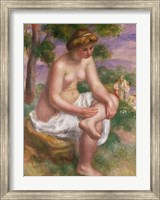Framed Seated Bather in a Landscape