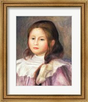 Framed Portrait of a Child - pink dress