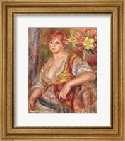 Framed Blonde Woman with a Rose