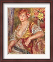 Framed Blonde Woman with a Rose