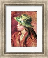 Framed Young Girl in a Straw Hat