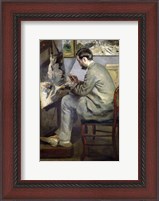 Framed Frederic Bazille at his Easel, 1867