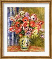 Framed Vase of Tulips and Anemones, c.1895