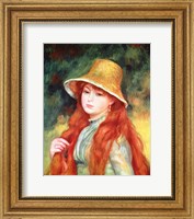 Framed Young girl in a straw hat, 1884