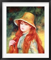 Framed Young girl in a straw hat, 1884