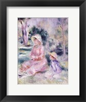 Framed Madame Renoir and her son Pierre, 1890