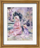 Framed Madame Renoir and her son Pierre, 1890
