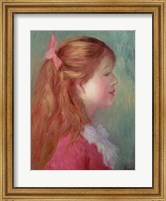 Framed Young girl with Long hair in profile, 1890