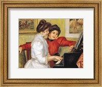 Framed Yvonne and Christine Lerolle at the piano, 1897