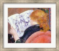 Framed Young Woman Reading an Illustrated Journal, c.1880-81