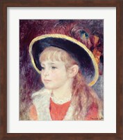 Framed Portrait of a Young Girl in a Blue Hat, 1881
