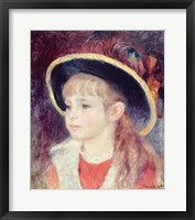 Framed Portrait of a Young Girl in a Blue Hat, 1881