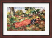 Framed Young Girl Sleeping on the Grass