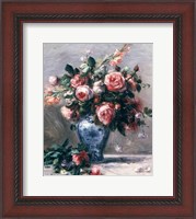 Framed Vase of Roses