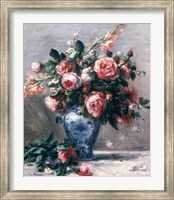 Framed Vase of Roses